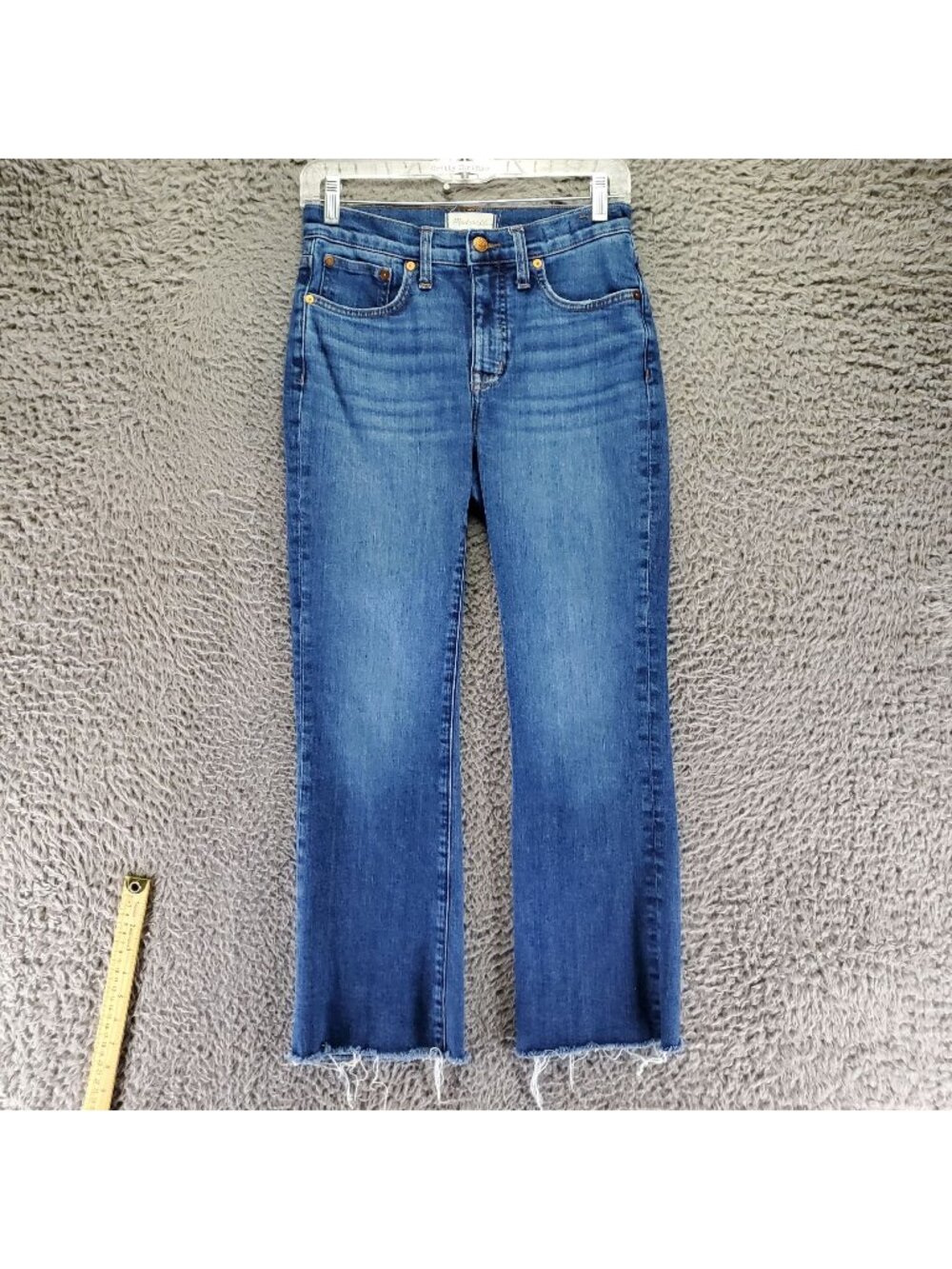 Madewell Jeans Womens 25 Blue Mid-Rise Kick Out Jeans Cropped Stretch Denim